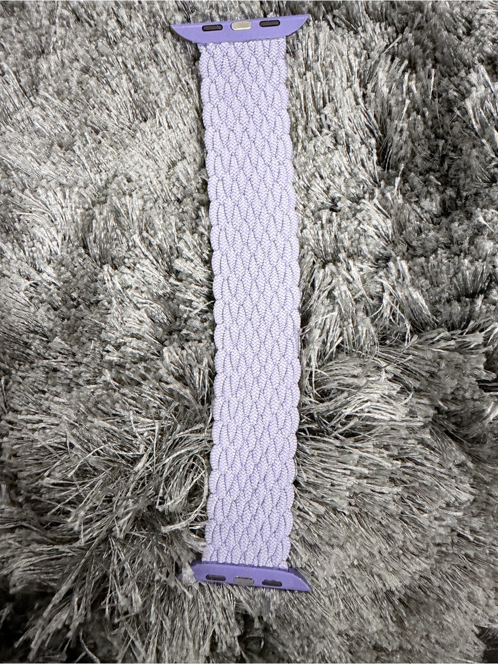 Braided Stretch Apple Watch Band in Light Lavender